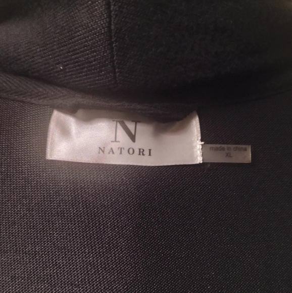 Natori Oasis Soft Robe in Black with White Trim Sz XL NWT - Picture 4 of 10